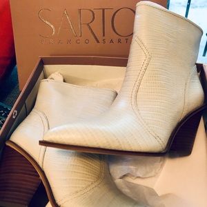 Franco Sarto - white heel boots